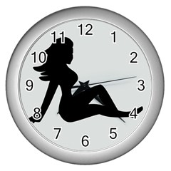 Girls Of Fitness Wall Clocks (silver)  by Mariart