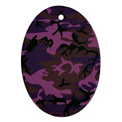 Camouflage Violet Ornament (oval) by snowwhitegirl
