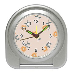 Flowers Continuous Pattern Nature Travel Alarm Clock by HermanTelo