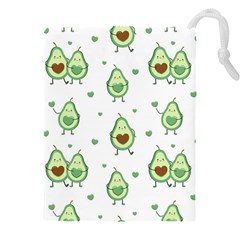 Cute Seamless Pattern With Avocado Lovers Drawstring Pouch (4xl) by BangZart