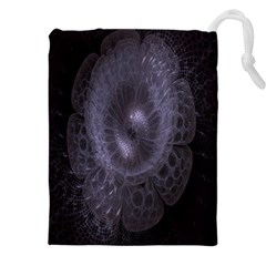Fractal Flowers Drawstring Pouch (4xl) by Sparkle