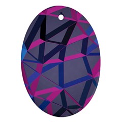3d Lovely Geo Lines Ornament (oval) by Uniqued