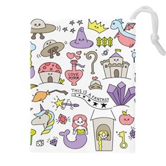 Fantasy-things-doodle-style-vector-illustration Drawstring Pouch (4xl) by Jancukart