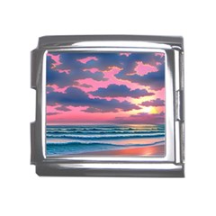 Sunset Over The Beach Mega Link Italian Charm (18mm) by GardenOfOphir