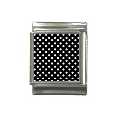 Black And White Polka Dots Italian Charm (13mm) by GardenOfOphir