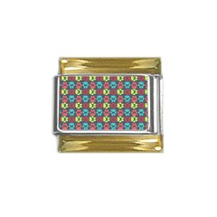 Pattern 217 Gold Trim Italian Charm (9mm) by GardenOfOphir