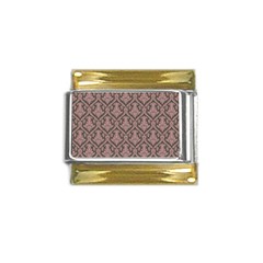 Pattern 242 Gold Trim Italian Charm (9mm) by GardenOfOphir