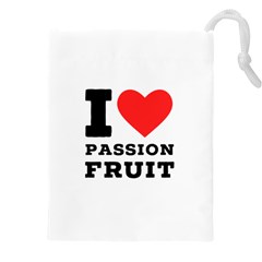 I Love Passion Fruit Drawstring Pouch (4xl) by ilovewhateva