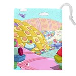 Pillows And Vegetable Field Illustration Adventure Time Cartoon Drawstring Pouch (4XL) Front