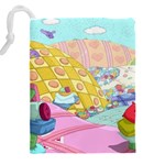 Pillows And Vegetable Field Illustration Adventure Time Cartoon Drawstring Pouch (4XL) Back